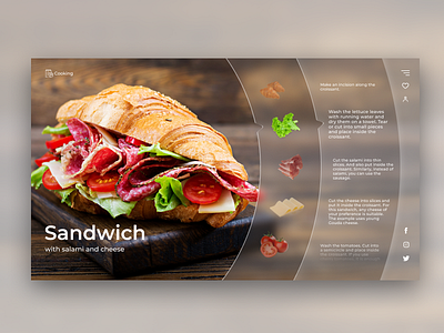 The website cooking cooking design glassmorphism ui web website