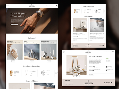 Georg Jensen Redesign - Concept concept design figma homepage redesign typography uiux webdesign website