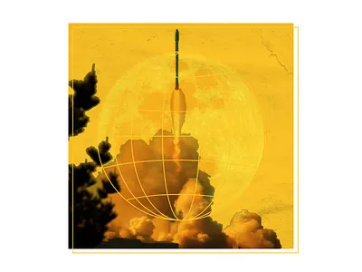 Gaining Status concept creative design art digital globe graphic design graphicdesign illustration illustration art launch moon nasa rocket smoke space