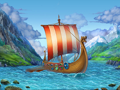 Vikings Themed Background art for game artforgame gambling game art game design game slot graphic design illustration slot design slot developer slot development slot game art slot game design slot game development slot game graphics slot machine slot machine graphics