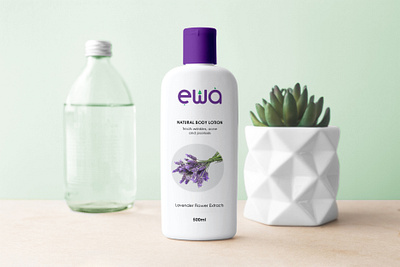 Ewa body lotion brand design brand identity branding concept design flat logo logo design minimalist wordmark