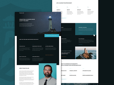 Rising Tide Leadership | Website Design bold coach coaching design divi house layout leader leadership light lighthouse minimal simple site tide web website wordpress