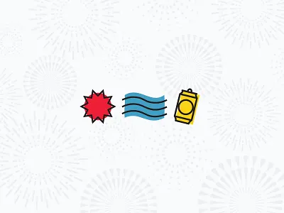 Happy 4th 4th of july icon illustration