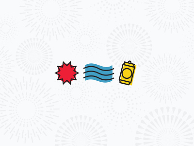 Happy 4th 4th of july icon illustration