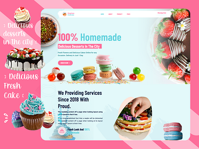 Anytime Fresh Cake adobe xd application branding html icon logo photoshop typography ux design web