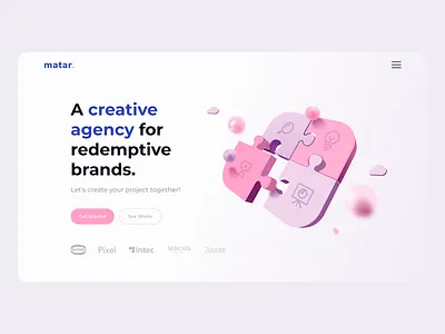 Digital Agency Website after effects agency animated mp4 animation brands creative agency design digital digital agency gradient layout main page motion pink ui uiux ux web web design