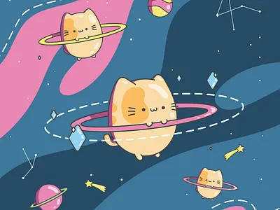 Chonky Kitty In Space