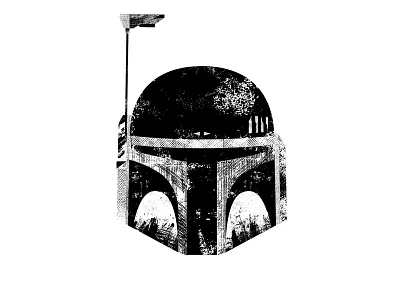 Boba Fett armor bobafett bountyhunter distressed helmet mandalorian rogue scifi starwars texture type typography