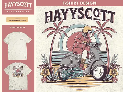 Vespa Motorcycle Merchandise comission design digitalillustration handdrawn illustration motorbike motorcycle riding scooter tshirt design vespa vintage vintage design