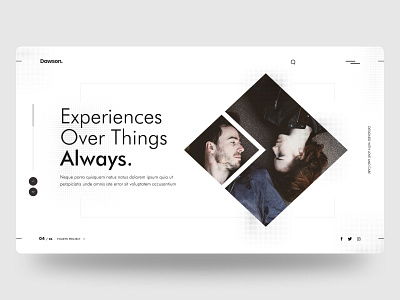 Dawson. clean clean design design header design homepage inspiration interface landing page minimal minimal design minimal ui ui ux web web design web page white space