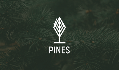 Pines - Pine Tree minimalist logo brand branding cedar design elegant flat icon logo minimalist pine tree tree tree logo