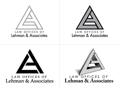 Lehman & Associates - Logo design abstract art direction bold brand identity geometric graphic design identity design law law office lawyer logo logo design minimalist tom owen triangle vector