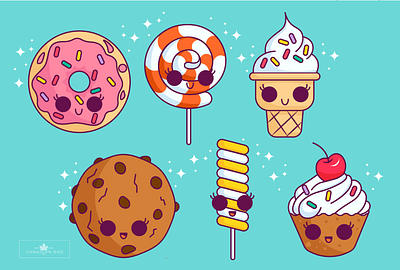 Icons for pastry shop branding characterdesign design icon illustraion illustration art kids illustration logo ui vector