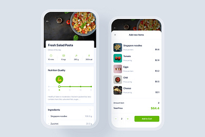 Recipes mobile UI concept app ui delivery food home kitchen interface market material mobile online grocery order recipes shopping supermarket tracking ui kit