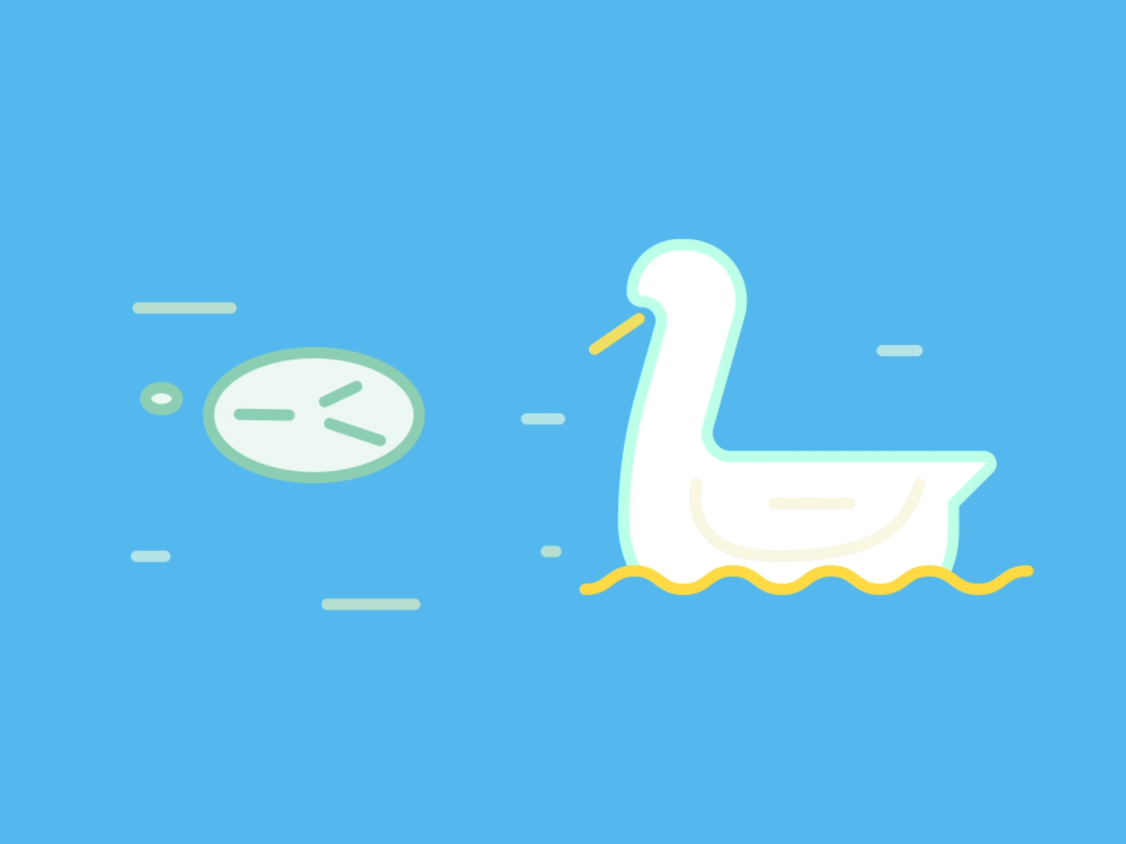 Yes? aftereffects animation digital illustration lochness swan