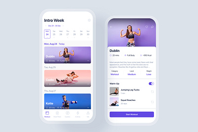 Workouts & Meal Planner mobile concept app app ui beauty diet dietitian fitness food gym healthy interface lose weight material meal planner mobile nutrition sport statistics ui ui kit workout