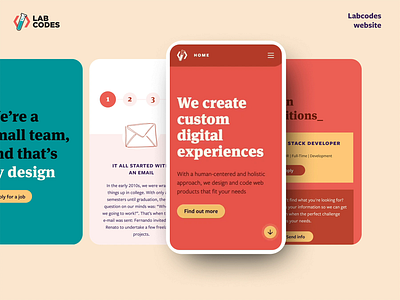 Mobile interaction | Labcodes website branding button homepage interaction software studio ui ui ux uiux ux webdesign website