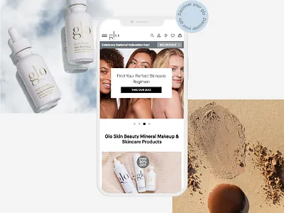 Glo Skin Beauty Redesign + Development agency magento 2 skincare ui ux