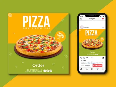 Social Media Flyer (Restaurant Flyer) flyer flyer template food flyer pizza flyer restaurant flyer social media flyer