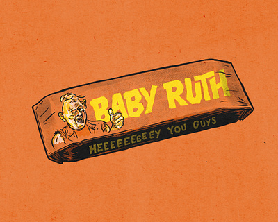 Baby Ruth babyruth candybar goonies halloween illustration procreate retrosupplyco sloth