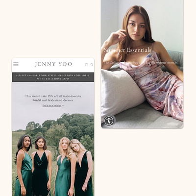 Jenny Yoo Design + Development Mobile Experience agency mobile mobile design shopify shopify plus ui ux