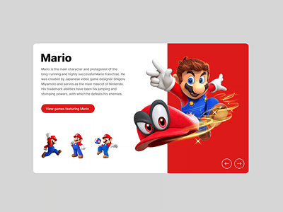 Animated transitions prototype animation concept design green inspiration luigi mario motion nintendo prototype red transition ui