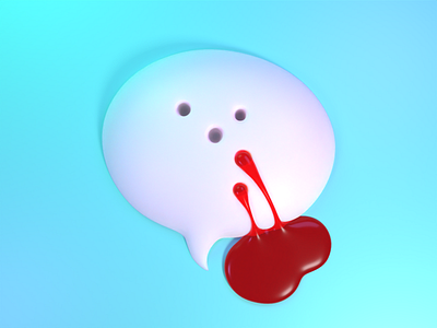 Dead Message 3d blender blender3d cinema4d cute illustration isometry