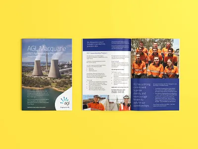 Apprentices printed brochure branding typography