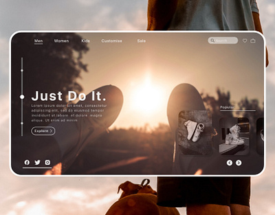 Nike Landing Page developer development landing page nike nike shoes portfolio redesign ui ux webdesign