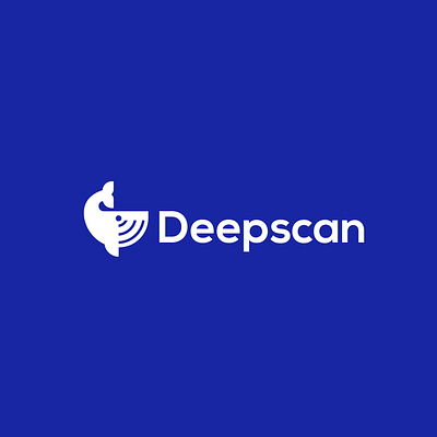 Deepscan animal clever creative design logo minimal ocean scan scanner simple waves whale