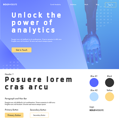 Bold Website ui ux web