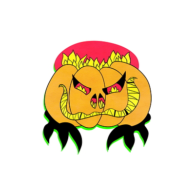 Pumpkin friend autumn character design fall fantasy fire for kids halloween halloween design illustration jack o lantern jack o lantern pumpkin scary smile spooky