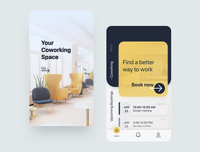 Coworking Space app cowork coworking space design ux uxui