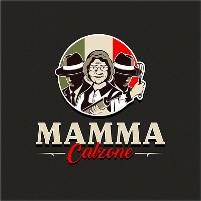 mama 4 logodesign pizza logo