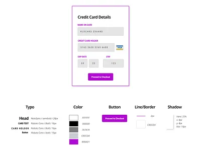 Daily Ui - 002 Credit Card Details design flat minimal ui ux web