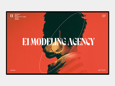 Modeling agency branding design fashion typography ui ux uxui web design