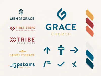 Grace Church Branding branding color palette logos styleguide system