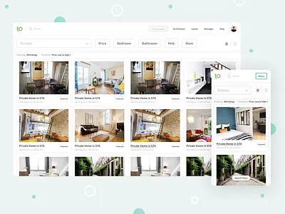 Real estate catalogue page animation app catalogue design filter filter ui listing map mobile real estate responsive search page ui
