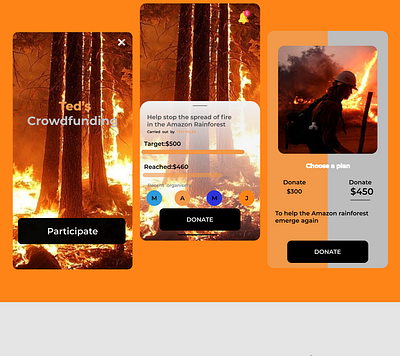 Ted s Crowdfunding campaign 032 app illustration ui