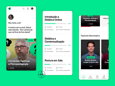 Descomplica College - Dashboard Mobile brazil college dashbord descomplica design education interface interface design learning platform ui ux