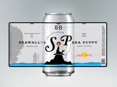 Seawall's Sea Puppy Label Design art direction brand design branding design