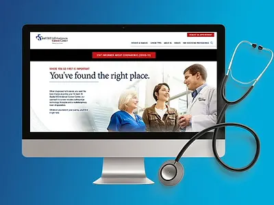 dribbble project thumbnail cancer center ui ui design user experience user interface website