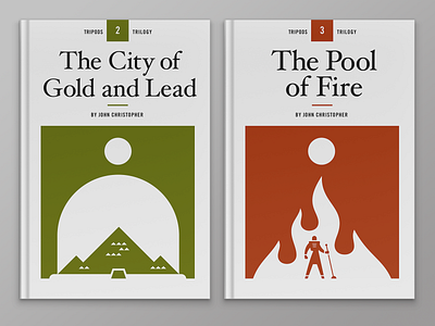 Tripods Trilogy Book Series books illustraion minimalist sci fi