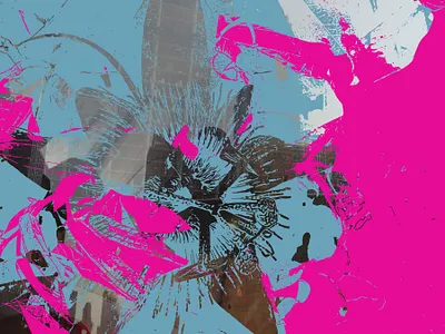 Two Cities blue pink vector vector art