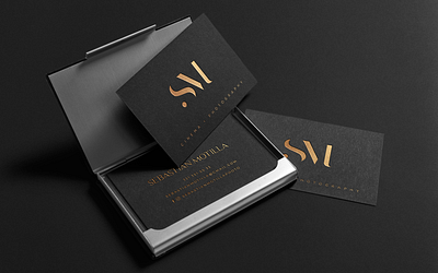 Sebastián Motilla - Cinema and Photography black branding design elegant gold logo monogram monogram logo