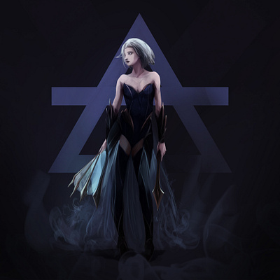 Aria - character design air air element aria art character characterdesign digital art digital panting fantasy art fantasyart illustration splash art