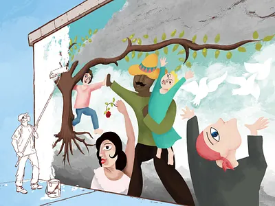 Prayer of Saint Francis - Rose Johnson illustration ipad pro magazine