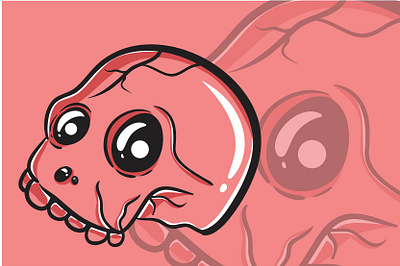 Skull Monster Character Pack 03 art artwork character characterdesign cute design flatdesign flatillustration fortune halloween illustration kawaii magic monster mystic occult pink skull skull art vector