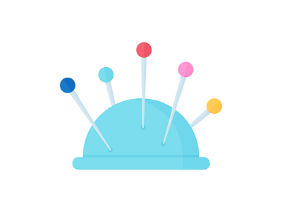 Day 263 - 366 Days of Illustration Challenge - MintSwift crafts cushion digital illustration diy flat design flat illustration flatdesign illustration illustrations illustrator knitting mintswift pin pin cushion pins safety pin sewing tailoring vector art vector illustration