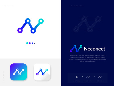 Neconect Logo Design agecny ahmed rumon branding bussiness connect creative digital marketing gradient logo trends 2020 logodesign logotype marketing modern logo monogram n letter networking rumzzline technology logo